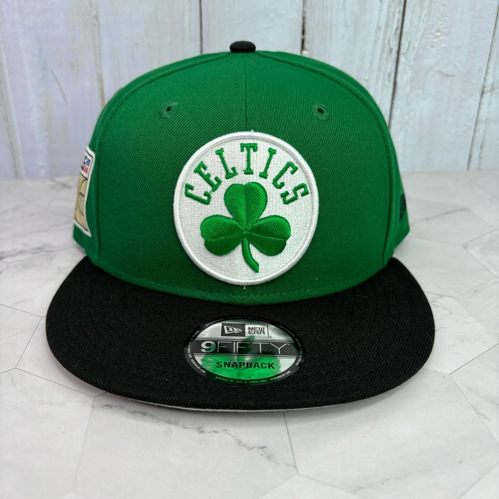 New Era 9Fifty Boston Celtics 2024 NBA Finals Side Patch Green Snapback Hat OSFM